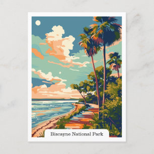 Biscayne National Park, Florida Travel Vintag Postkarte