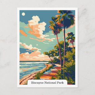 Biscayne National Park, Florida Travel Vintag Postkarte
