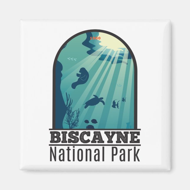 Biscayne National Park Florida Unterwasser Seefahr Magnet (Vorne)
