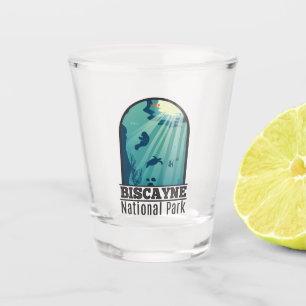 Biscayne National Park Florida Unterwasser Seefahr Schnapsglas