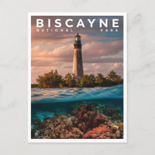 Biscayne National Park Leuchtturm Postkarte