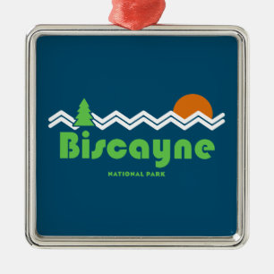 Biscayne National Park Retro Ornament Aus Metall