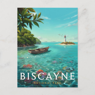 Biscayne National Park Tropische Lagune Kunst Postkarte