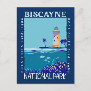 Biscayne Nationalpark Boca Chita Key Not leidend Postkarte