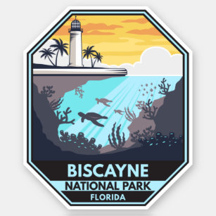 Biscayne Nationalpark Florida Emblem Aufkleber
