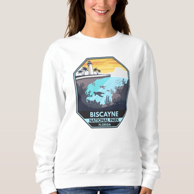 Biscayne Nationalpark Florida Emblem Sweatshirt (Vorderseite)