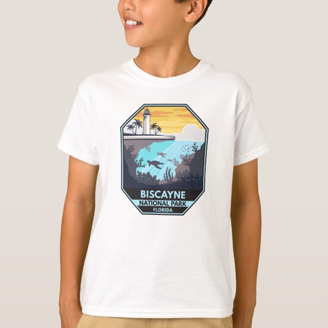 Biscayne Nationalpark Florida Emblem T-Shirt (Vorderseite)