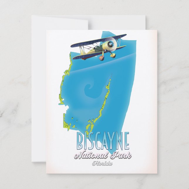 Biscayne Nationalpark Florida Karte (Vorderseite)