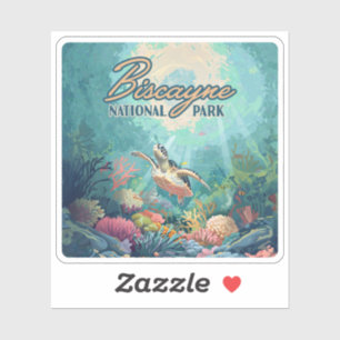 Biscayne Nationalpark Florida Schildkrötenkoralle  Aufkleber