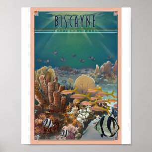 Biscayne Nationalpark Litho Artwork Poster
