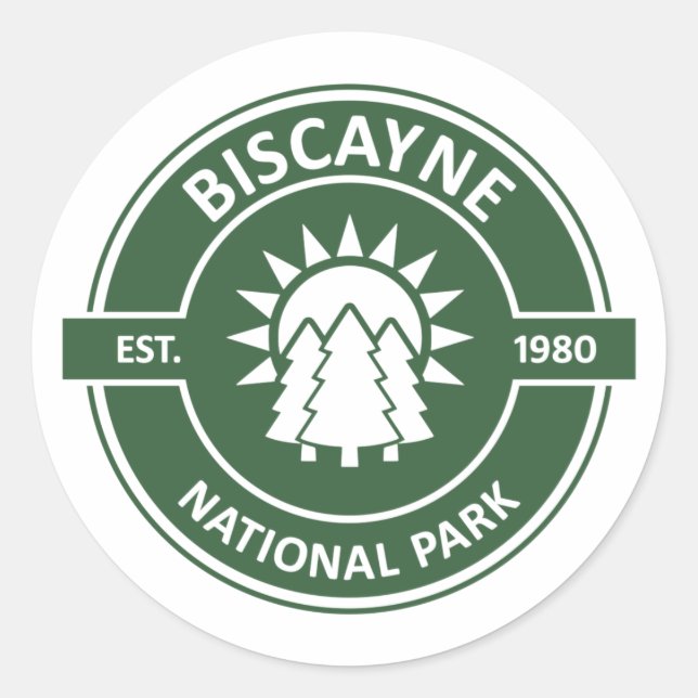 Biscayne-Nationalpark Runder Aufkleber (Vorderseite)