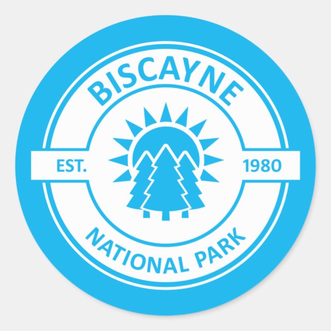 Biscayne-Nationalpark Runder Aufkleber (Vorderseite)