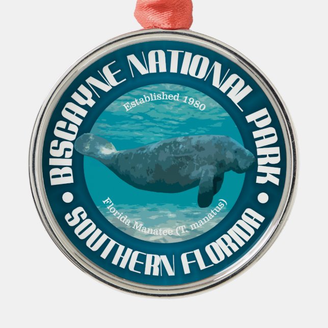 Biscayne-Nationalpark Silbernes Ornament (Vorne)