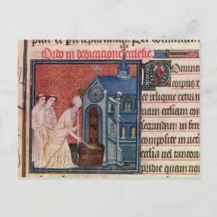 Bischof Consecrating a church Postkarte