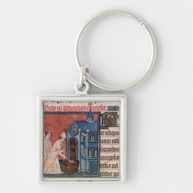 Bischof, der eine Kirche widmet Schlüsselanhänger (Vorne)