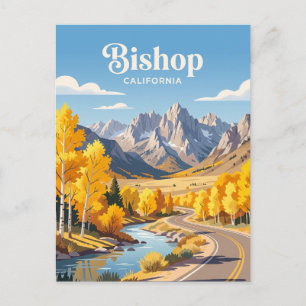 Bischof Kalifornien USA Herbstlaub Postkarte