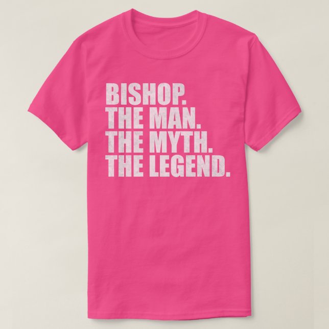 Bischof Name Bischof Vorname T-Shirt (Design vorne)