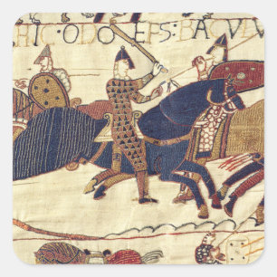 Bischof Odo, der Herzog William's Armee zusammenbr Quadratischer Aufkleber