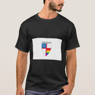 Bischofskirchschild mit Regenbogenblüte T-Shirt