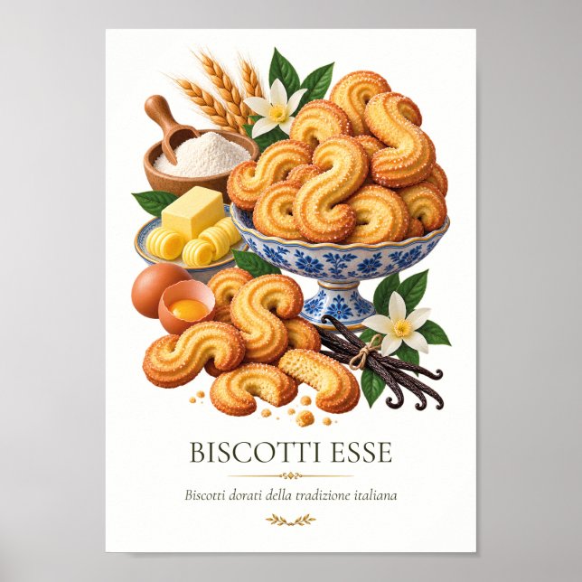Biscotti Esse – altes italienisches Dessert Poster (Vorne)