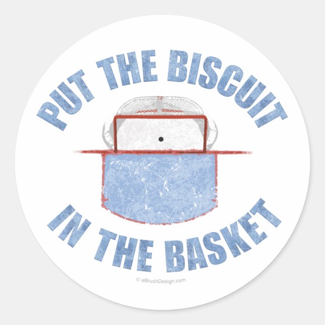 Biscuit Basket (Hockey) Runder Aufkleber (Vorderseite)