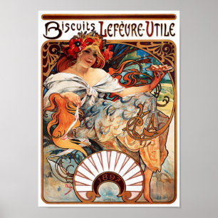 Biscuit, Mucha Poster