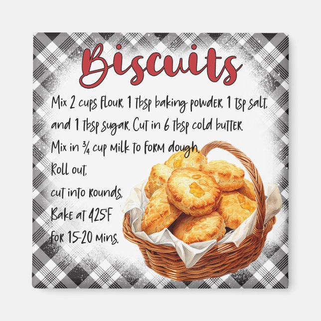Biscuit-Rezept Magnet (Vorne)