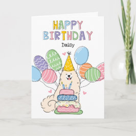Biscuit Samoyed Hund Happy Birthday Card Karte