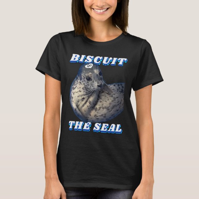 Biscuit Siegel Meme Animal Tiktok Retro Adoption T-Shirt (Vorderseite)