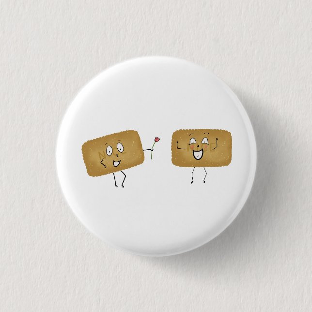 Biscuit-Thema, süße Kekse Button (Vorderseite)