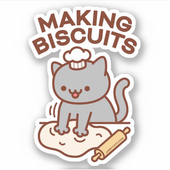 BISCUITS Funny Cat Sticker (Vorderseite)