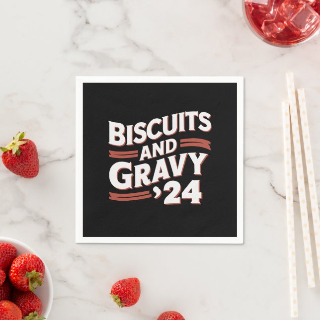 Biscuits Gravy 2024 Präsidentschaftswahl Food Serviette (Beispiel)