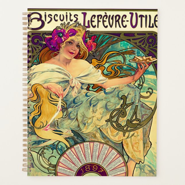 Biscuits Lefevre-Utile by Alphonse Mucha (1896) Planer (Vorderseite)