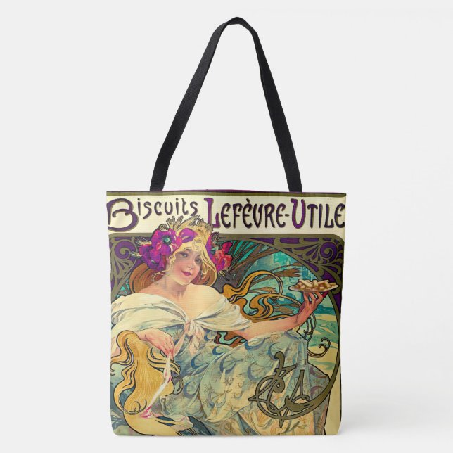 Biscuits Lefevre-Utile von Alphonse Mucha (1896) (Vorderseite)