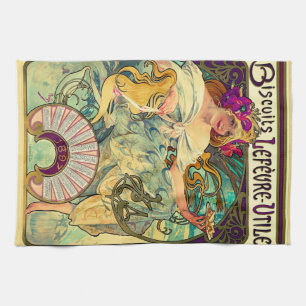 Biscuits Lefevre-Utile von Alphonse Mucha (1896) Geschirrtuch