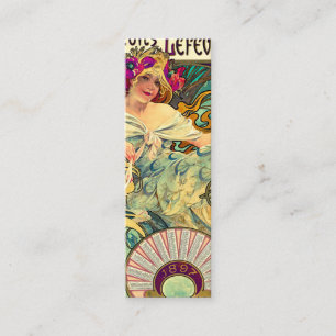 Biscuits Lefevre-Utile von Alphonse Mucha (1896) Mini Visitenkarte