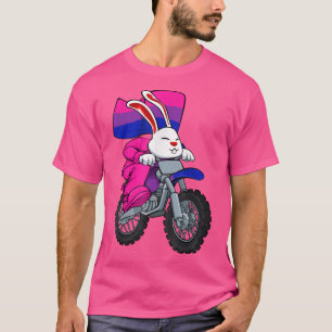 Biseual Bunny Riding Motorrad LGBTQ Rabbit Bi Pr T-Shirt