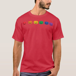 Biseual Pride Bi Halloween Pumpkin Bioween LGBT T-Shirt