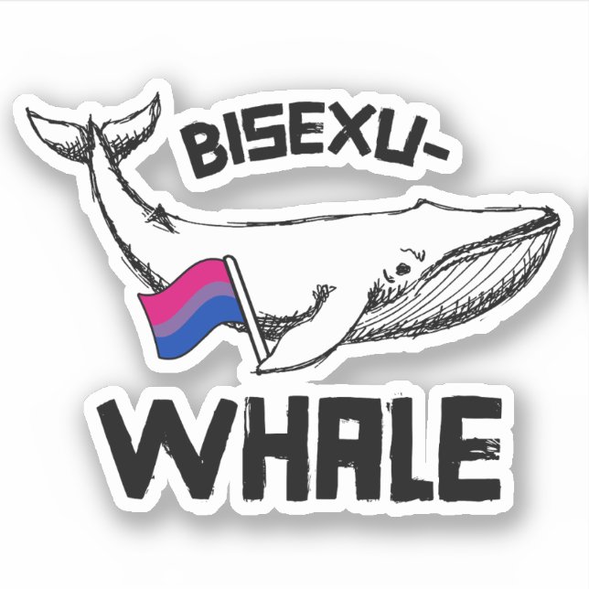 Bisexu-Wal Bisexuwal Aufkleber (Vorderseite)