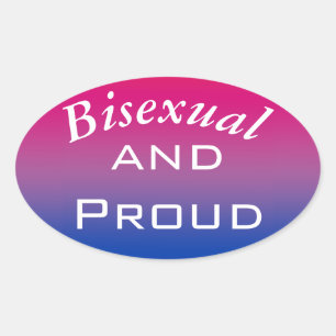 Bisexual and Proud  Ovaler Aufkleber