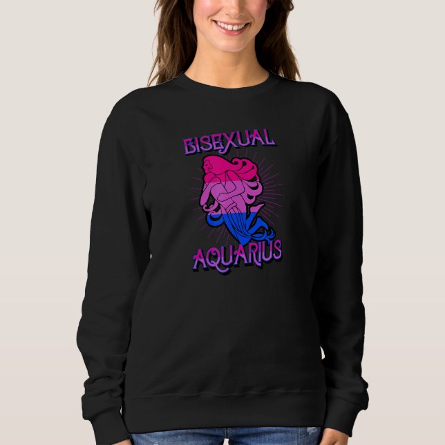 Bisexual Aquarius Zodiac Sign Birthday Horoscope L Sweatshirt (Vorderseite)
