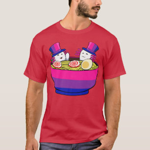 Bisexual Axolotl Ramen LGBT-Q Niedlich Subtle Bi P T-Shirt