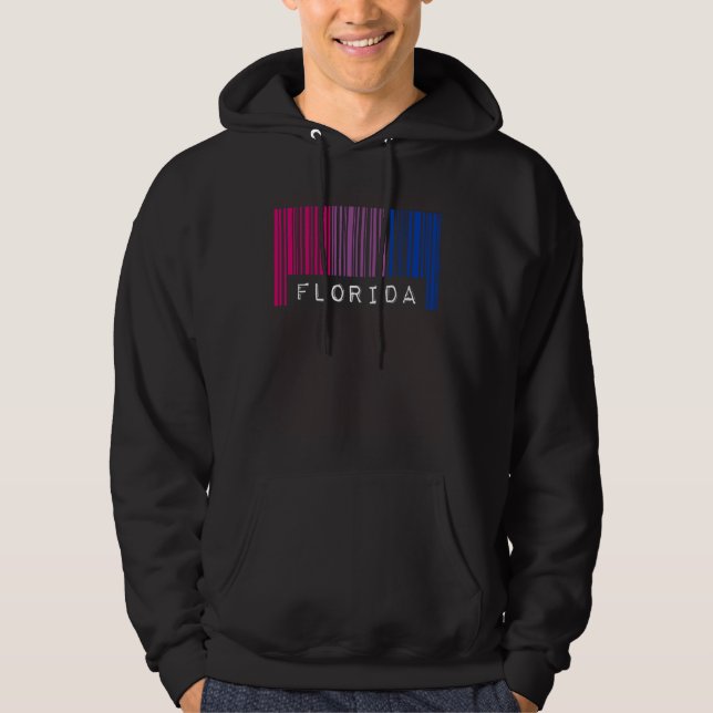 Bisexual Barcode Pride Florida Queer Aesthetic LGB Hoodie (Vorderseite)