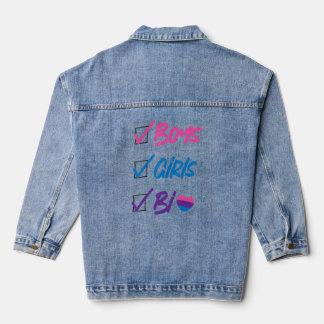 Bisexual Bi Pride Flag Boys Girls Jeansjacke