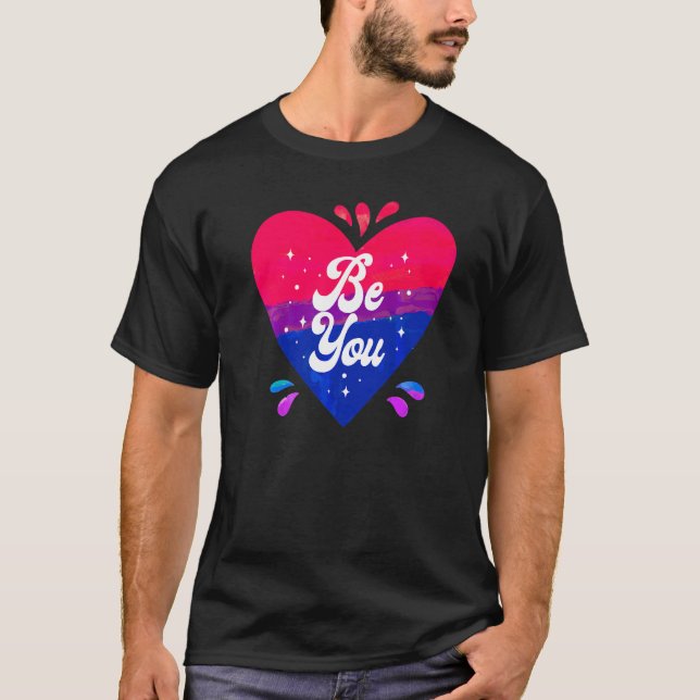 Bisexual Bi Pride Flag Herzlich Willkommen T-Shirt (Vorderseite)