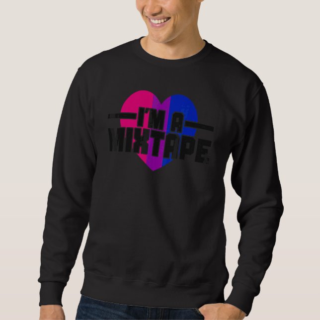 Bisexual Bi Pride Flag Ich bin ein Mixtape Sweatshirt (Vorderseite)