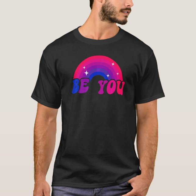 Bisexual Bi Pride Flag Regenbogen Sie T-Shirt (Vorderseite)
