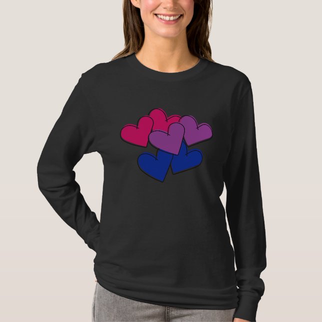 Bisexual Bi Pride Valentine's Day LGBTQ LGBT Subtl T-Shirt (Vorderseite)