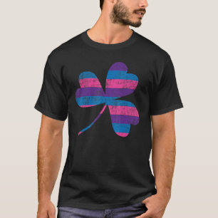 Bisexual Bi Prilag Flag Kleeblatt St Patricks Tag  T-Shirt