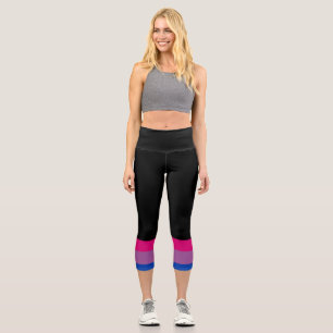 Bisexual Flag  Capri Leggings